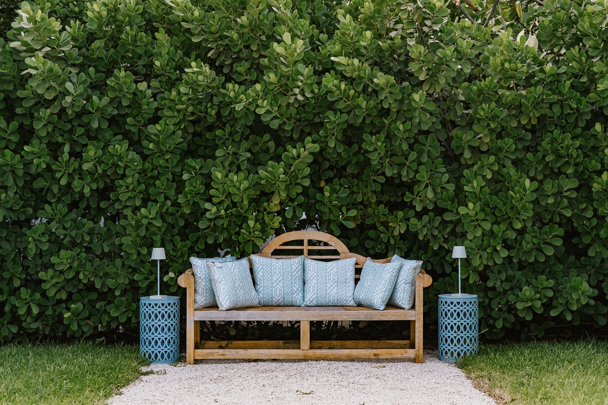 The garden of The Marisol features a spacious lawn, a walking path, hand-selected plantings and cozy, relaxing seating areas to take in the full beauty of the grounds.