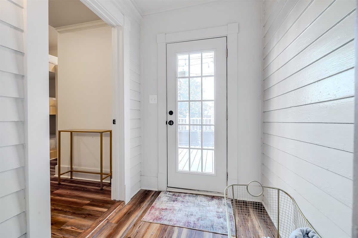 Entrance to upstairs porch