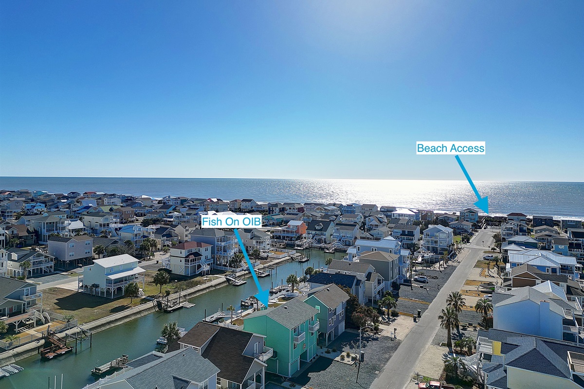 Canal living and just a short walk from the beach!