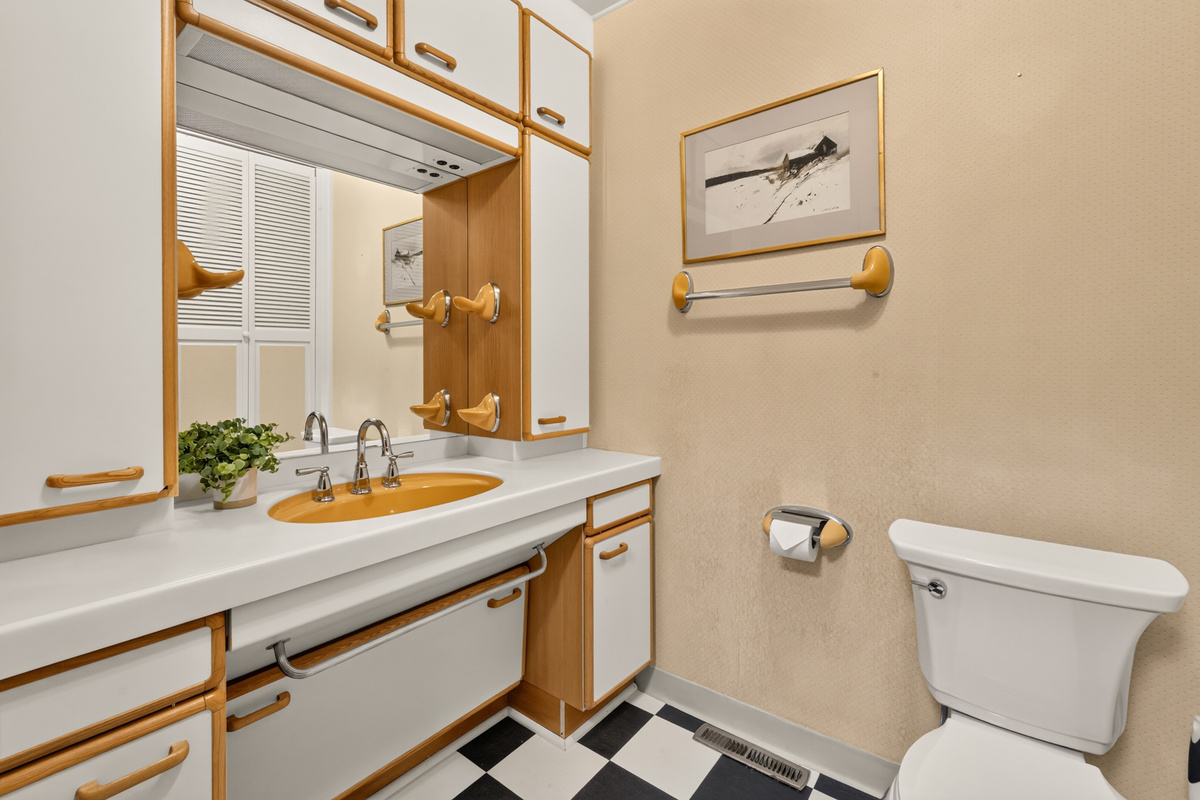 Main house half bath near the kitchen