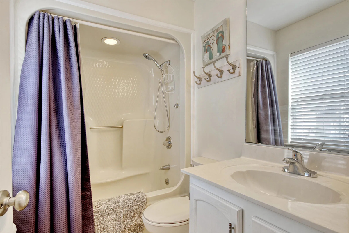 Guest bathroom with walk-in shower