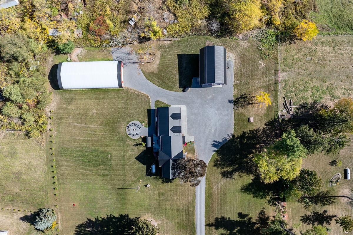 Bird’s-eye look at this peaceful countryside estate — ideal for a serene Finger Lakes getaway