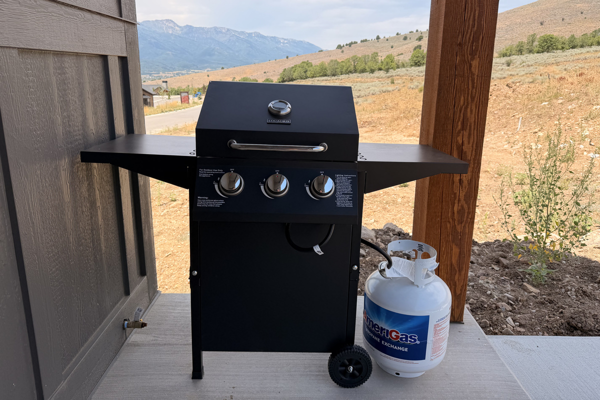Outdoor Grill, Propane Tanks Provided for use