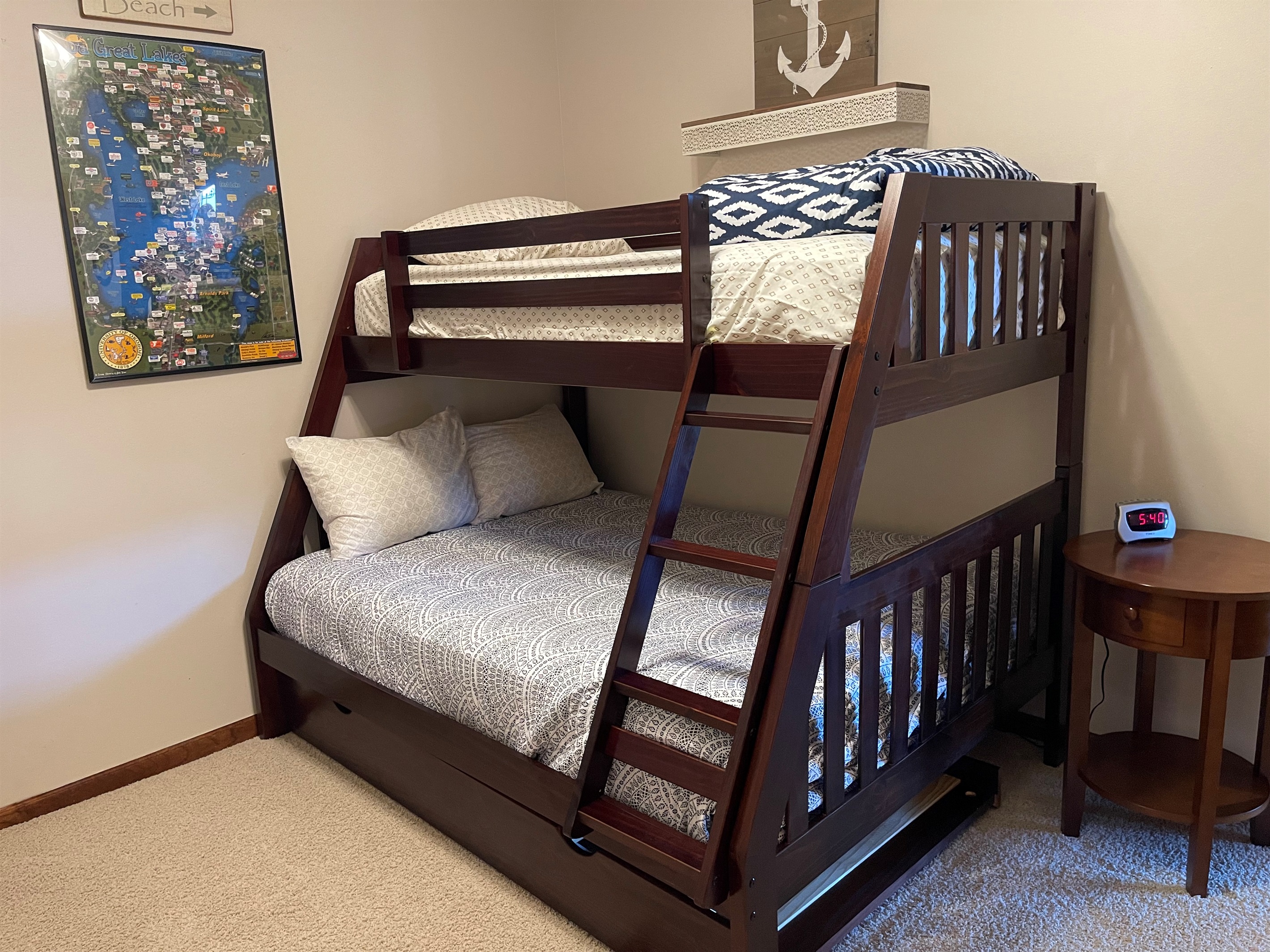 Twin/Full Bunk Bed with Twin Trundle