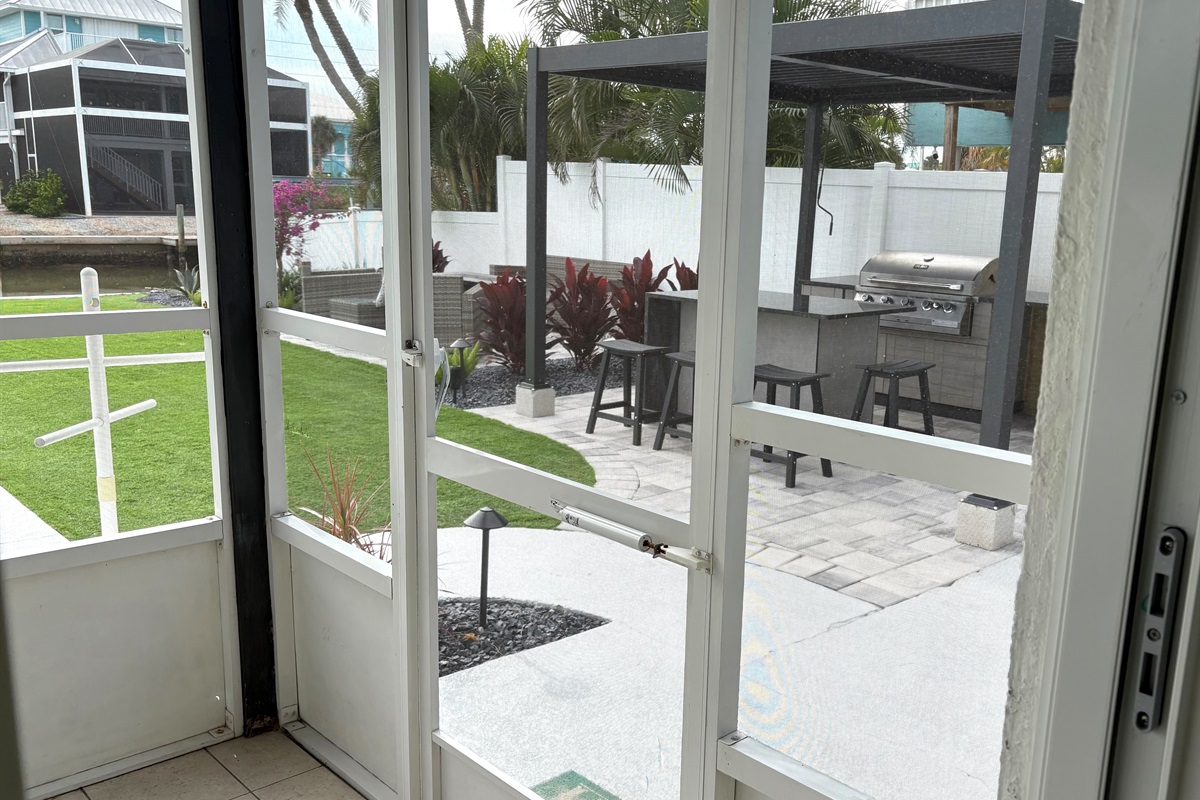 Garden Level porch to patio view/door