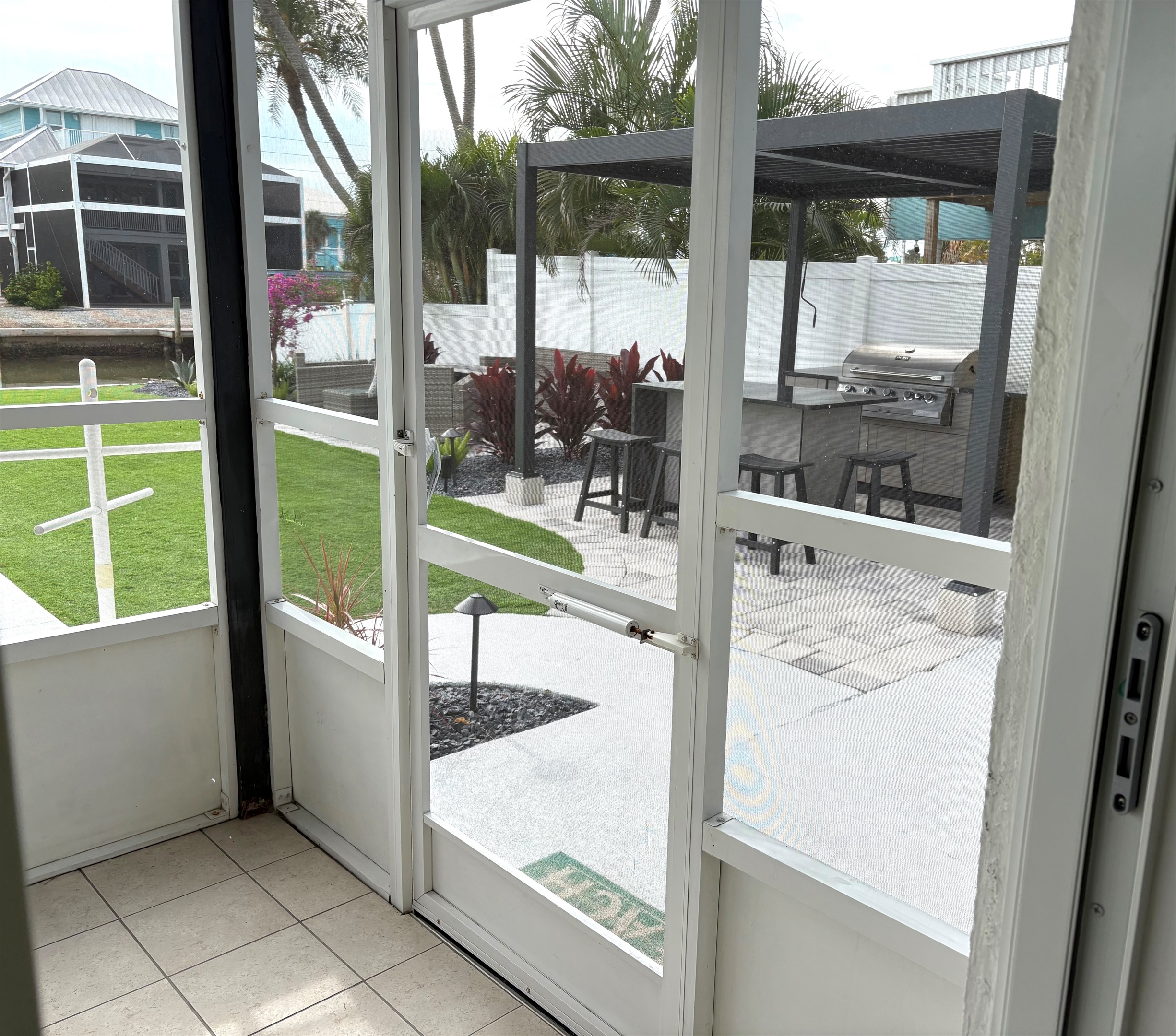 Garden Level porch to patio view/door