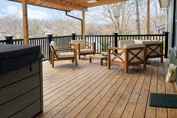 Covered deck at house #1