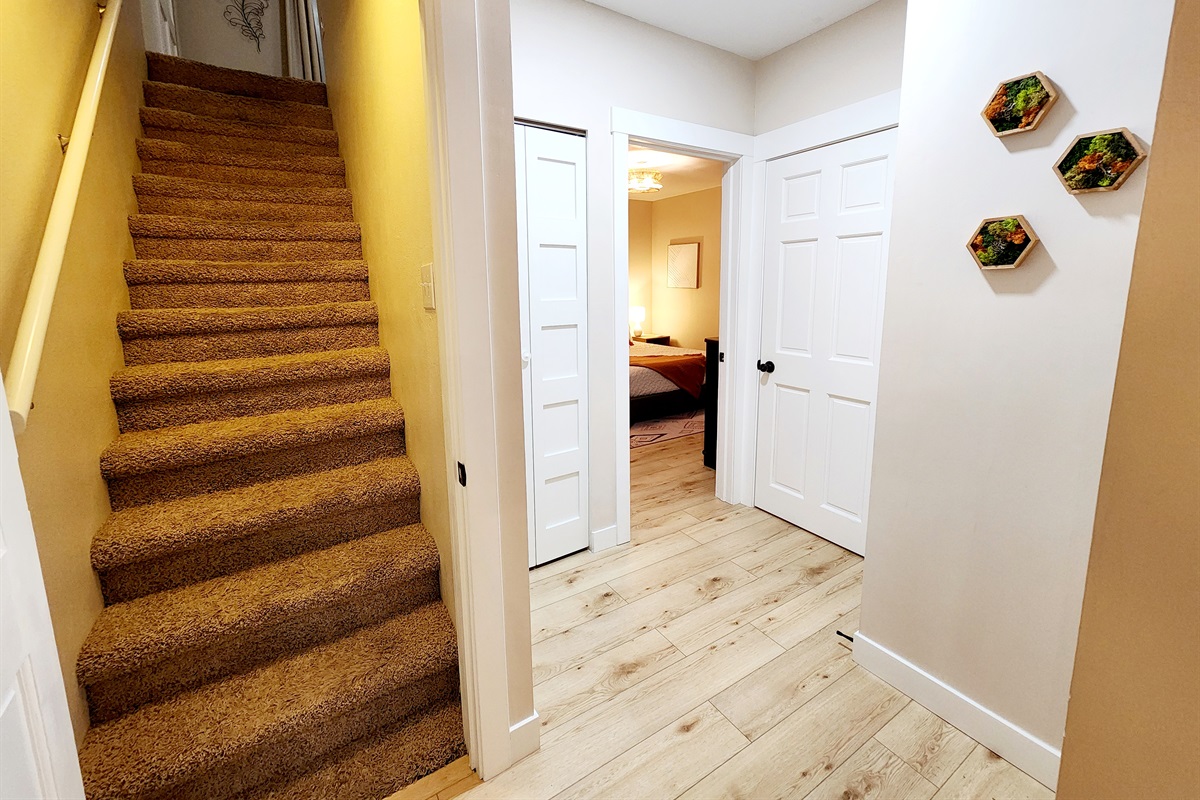 Master bedroom and ensuite bath upstairs