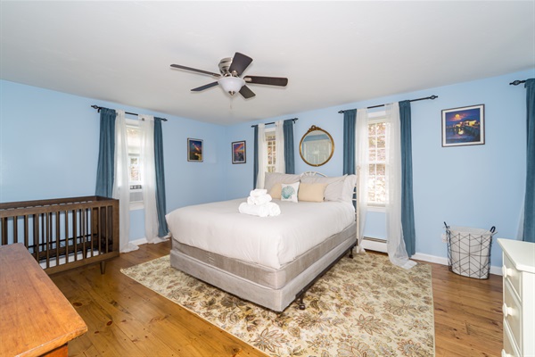 Comfortable queen bedroom on the second floor