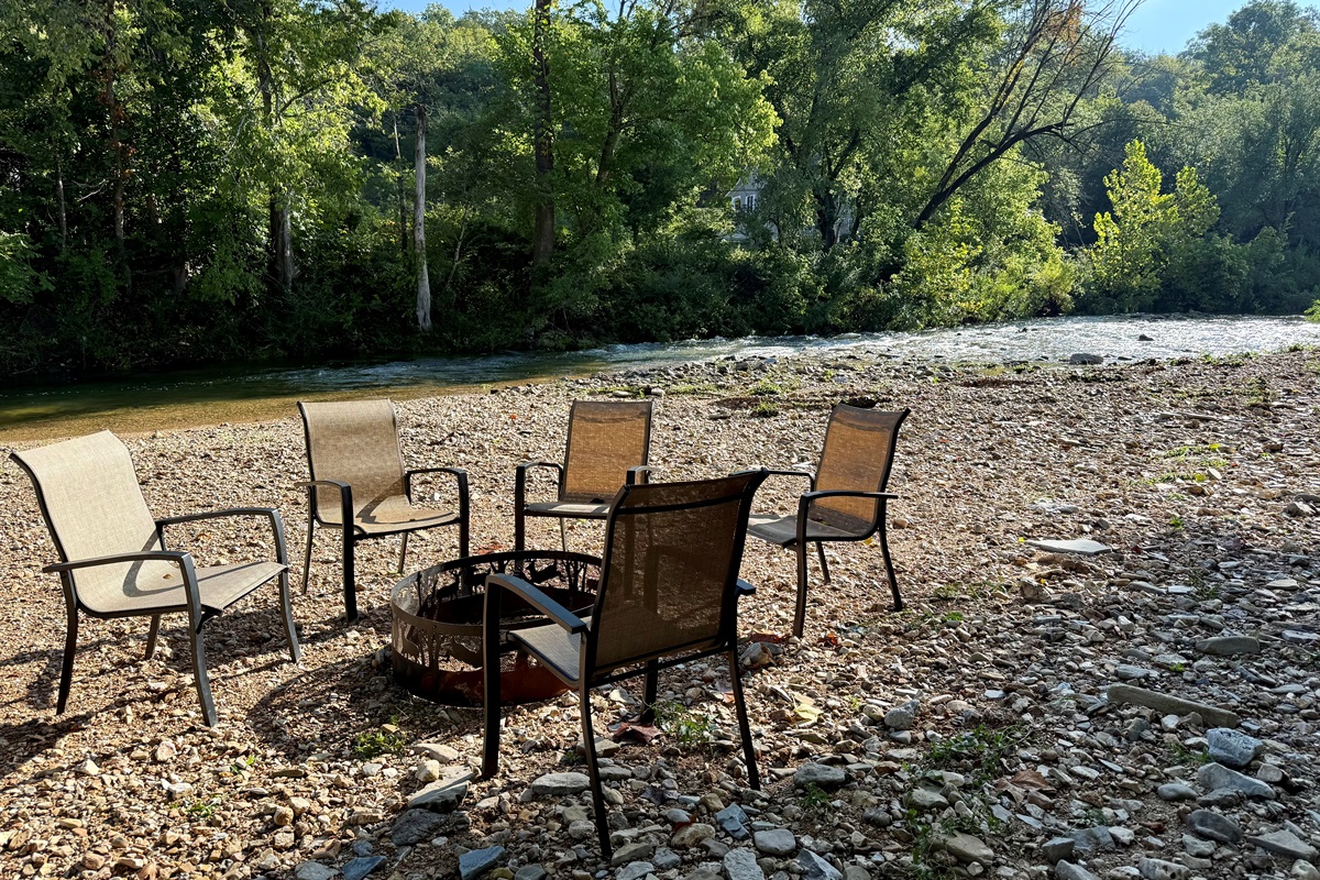 Creek fire pit.
