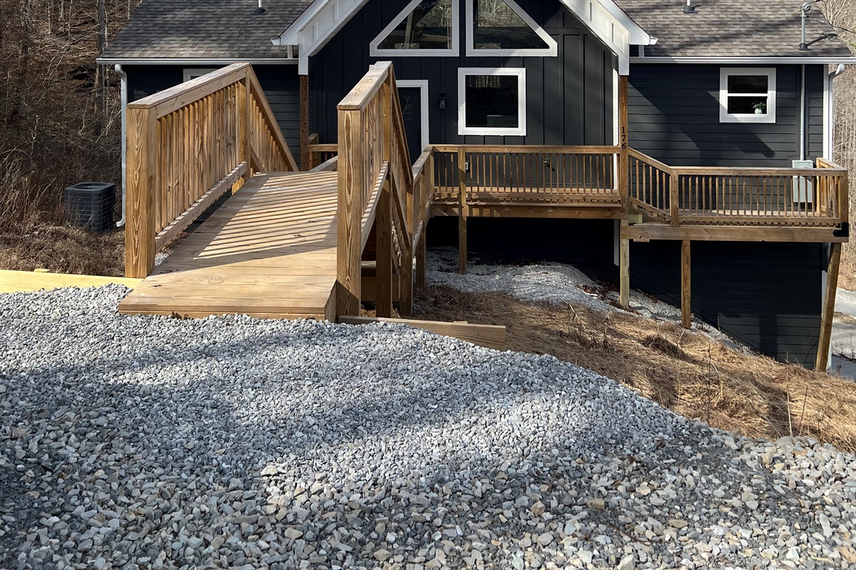 Entry to property from driveway