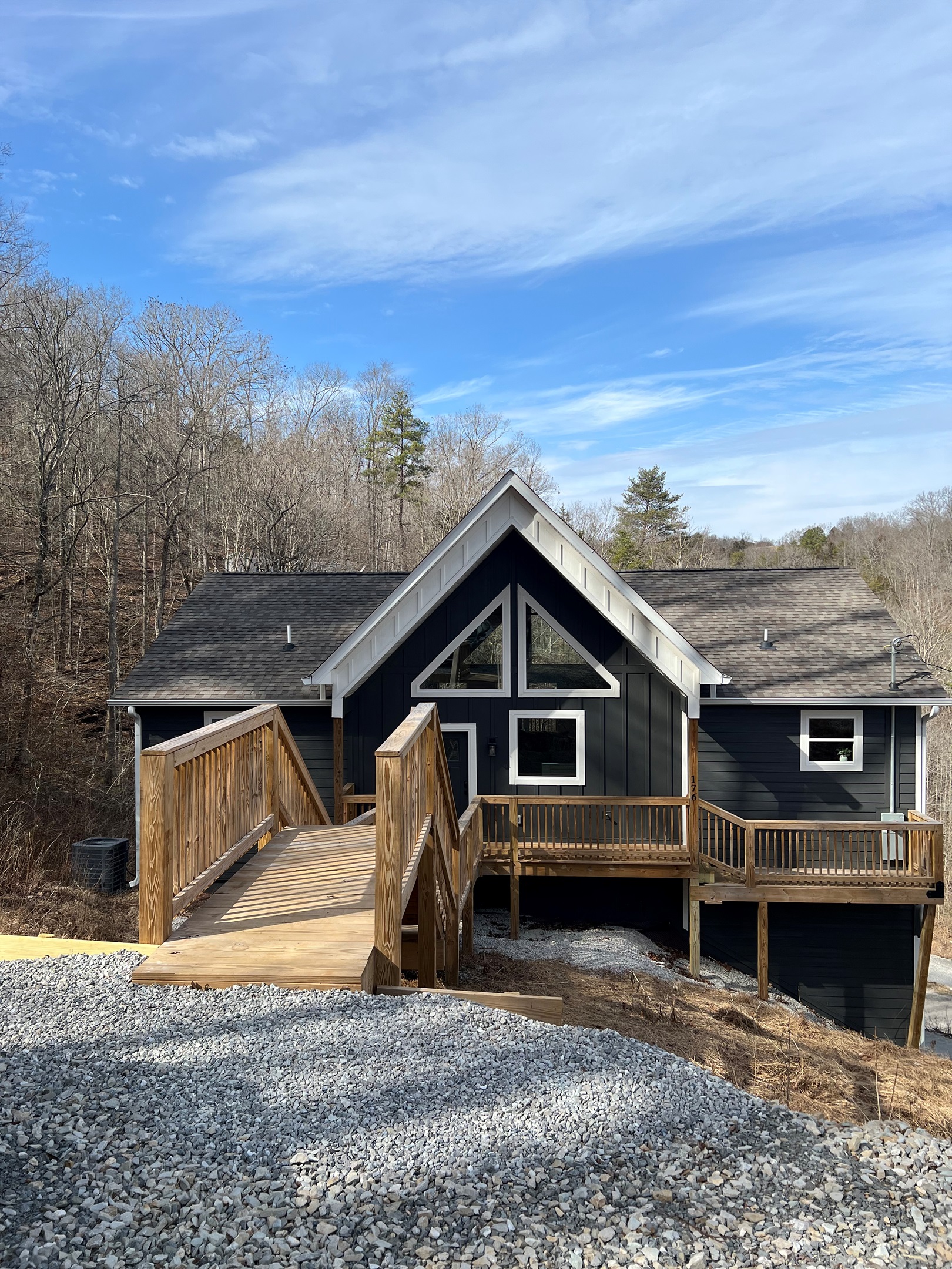Entry to property from driveway