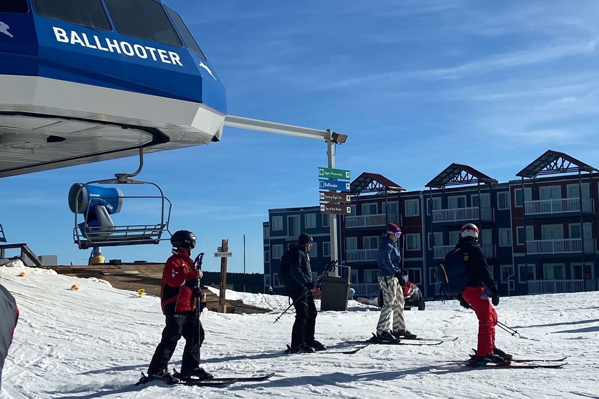 At the end of the day, ride Ballhooter lift up & Mtn Lodge is just a steps away