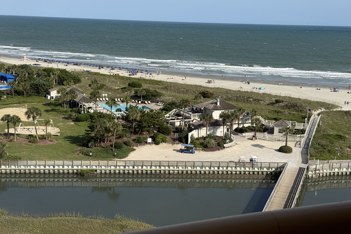 Balcony View of Beach Club and Ocean