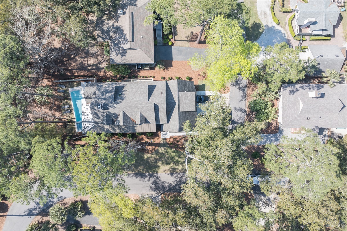 Aerial view of home