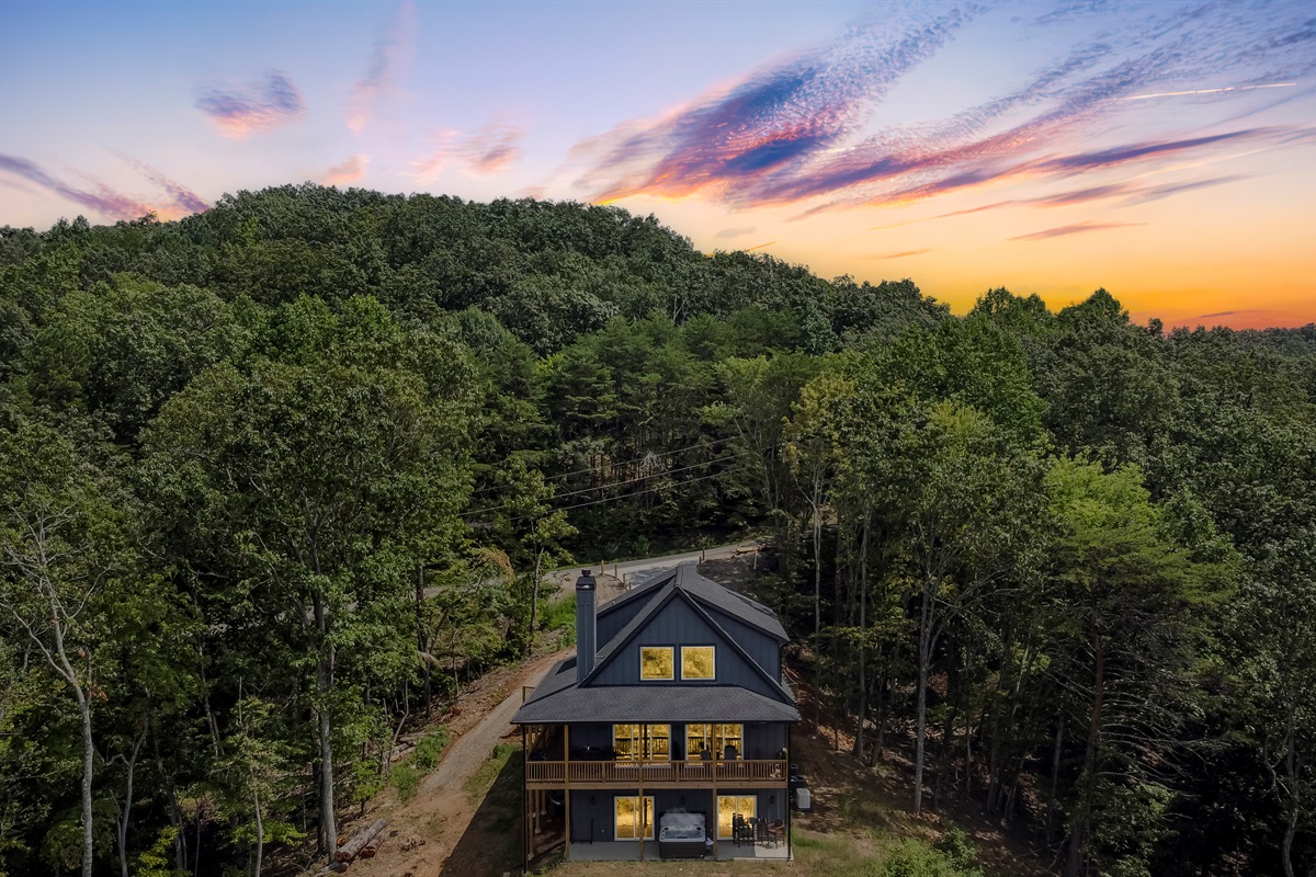 Aerial view from rear 