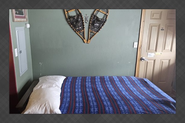 Futon: Full-size bed.