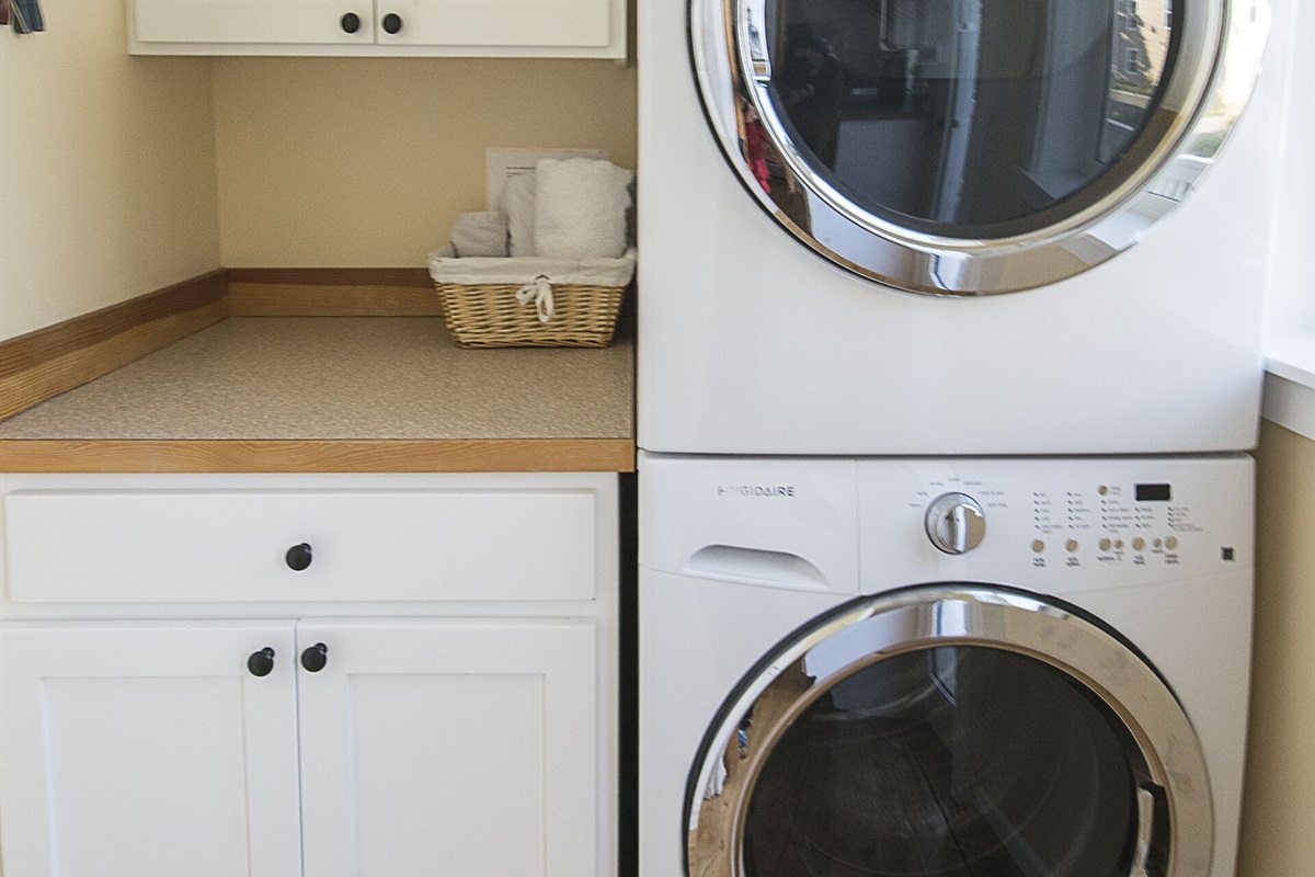 Private laundry room makes it easy to refresh clothes during your stay ~ perfect for longer trips or families.