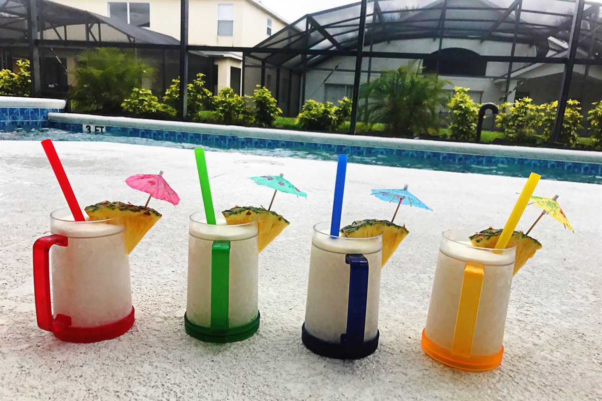 I like to match my umbrellas and straws...