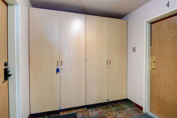 A special treat for all your outdoor winter or summer gear ... your own private storage lockers