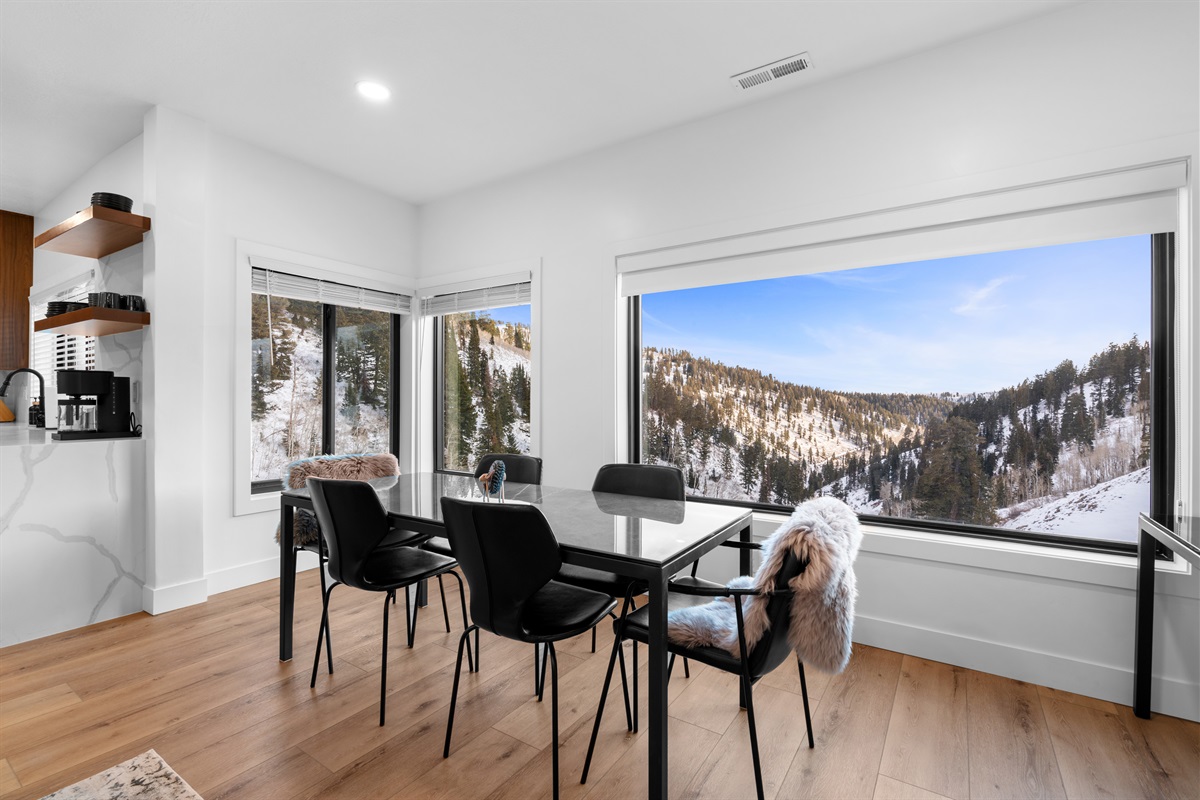 Gather around the table with sweeping Wasatch Mountain views.