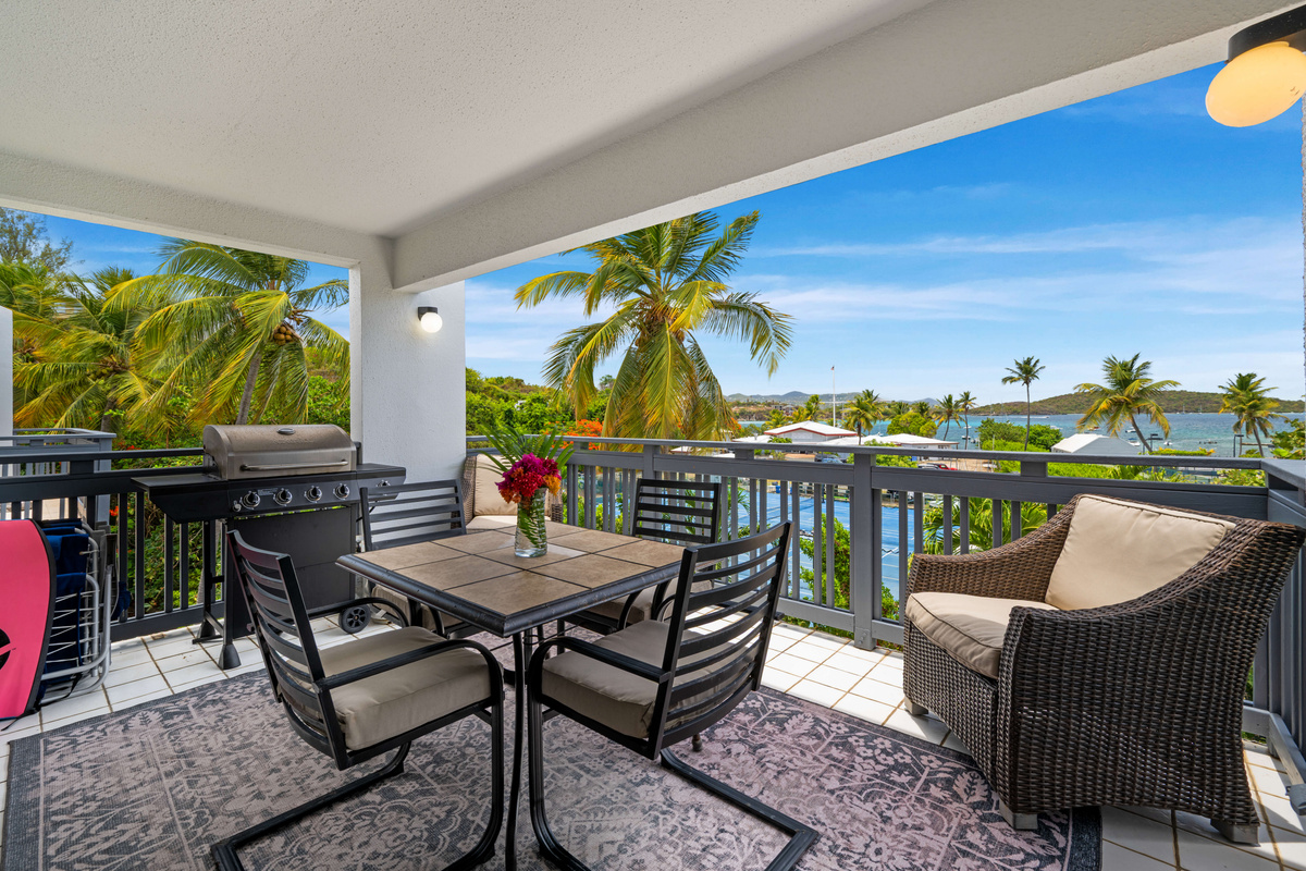 Relax, unwind, and soak in panoramic island views from your private deck.