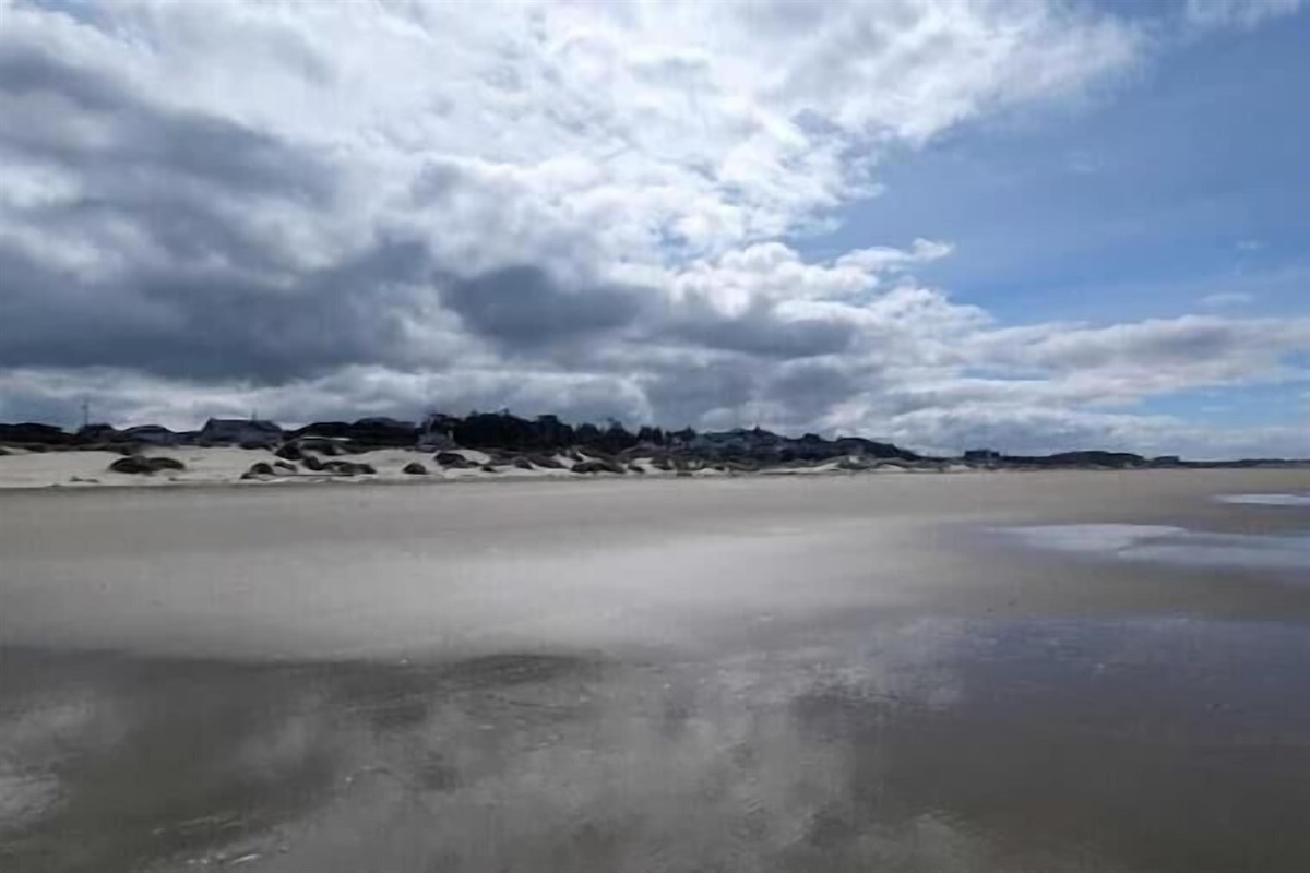 looking south on the beach