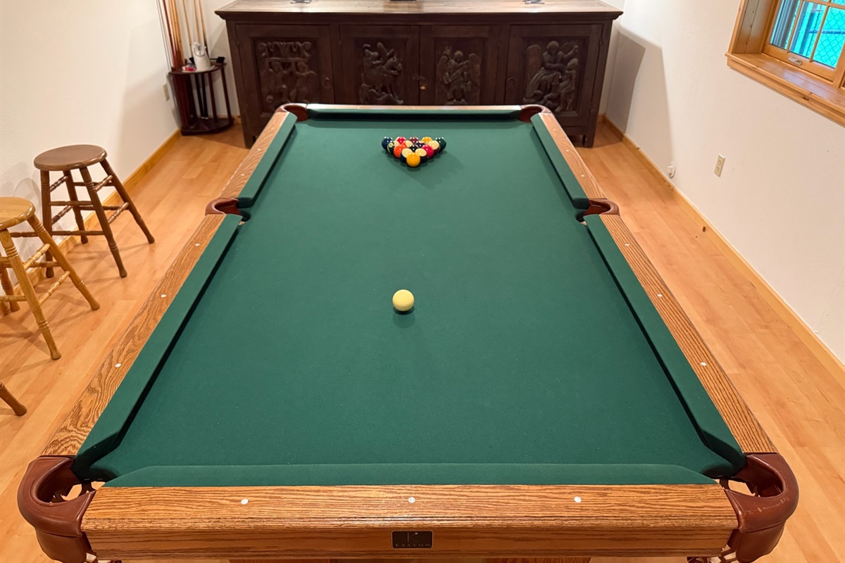 Pool table ready to play!
