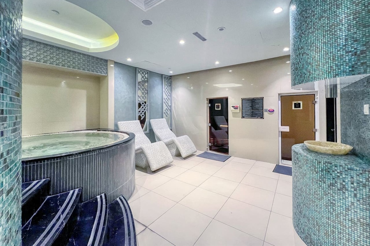 Spa facilities inside the building