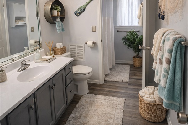 Tranquil retreat's main bath