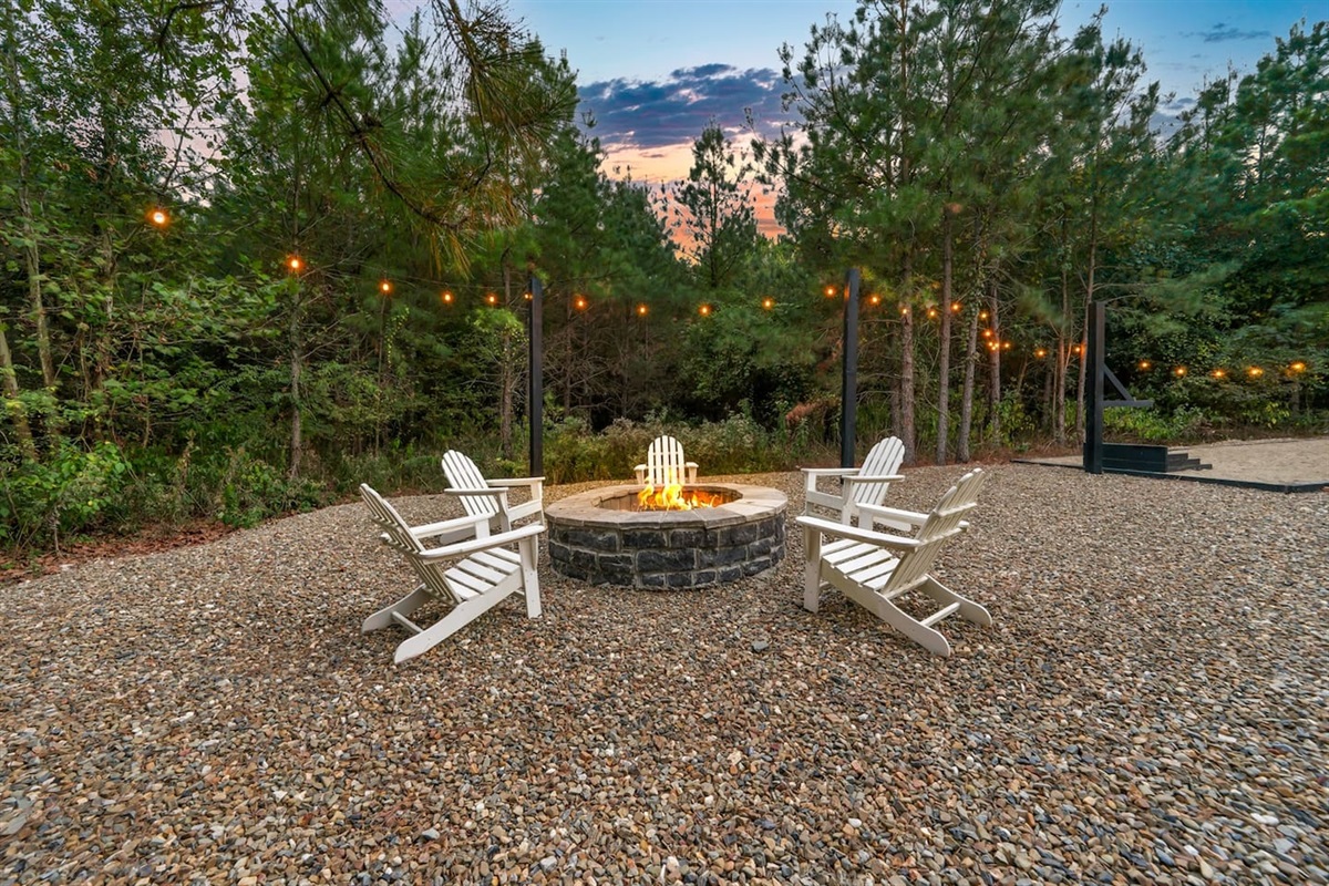 Warm your hands and heart by the crackling fire—perfect for chilly evenings and cozy conversations.