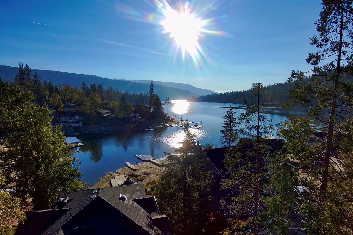 Aerial view of Bass Lake from our property