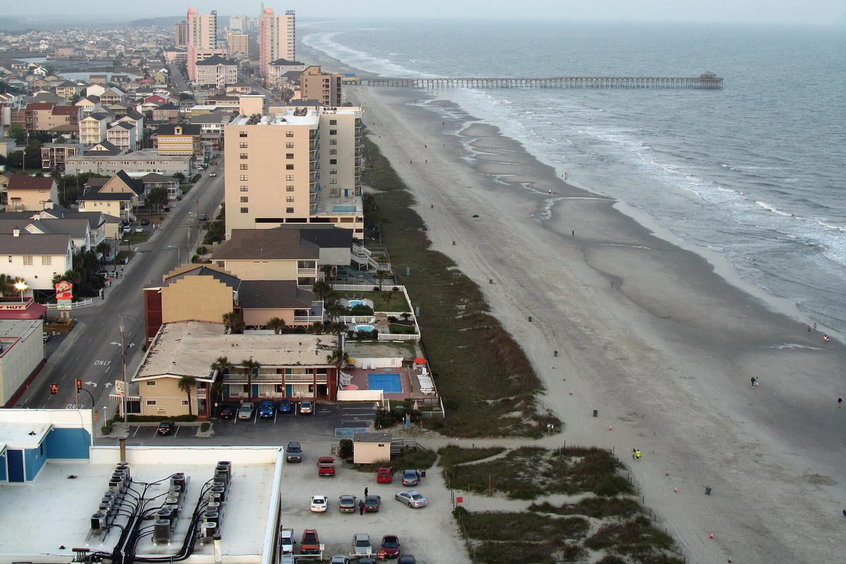 Cherry Grove Pier & beach — fishing and coastline views minutes from the house