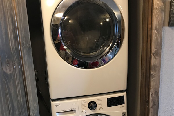 Full size washer and dryer for your added convenience