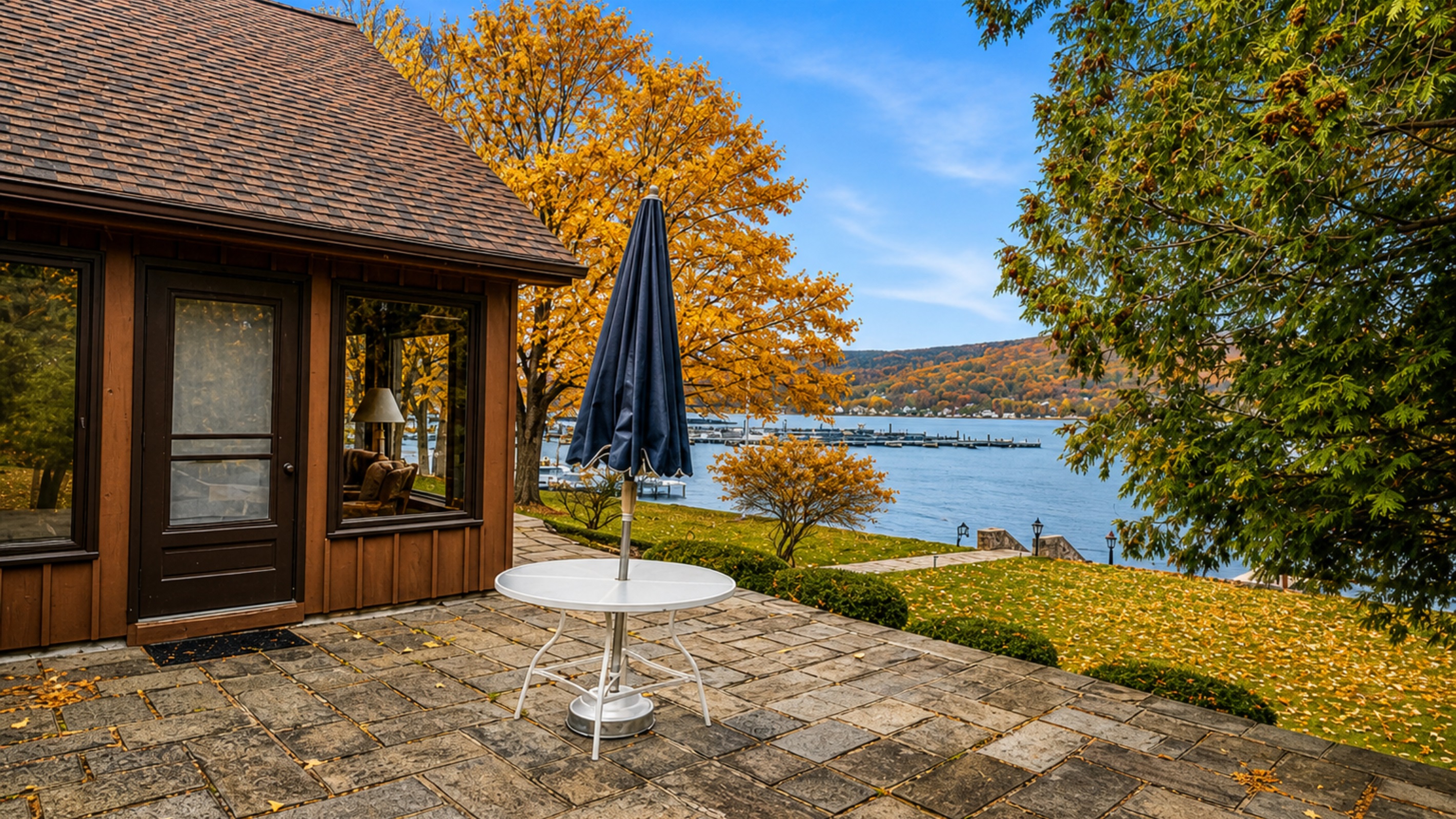 Lakeside patio