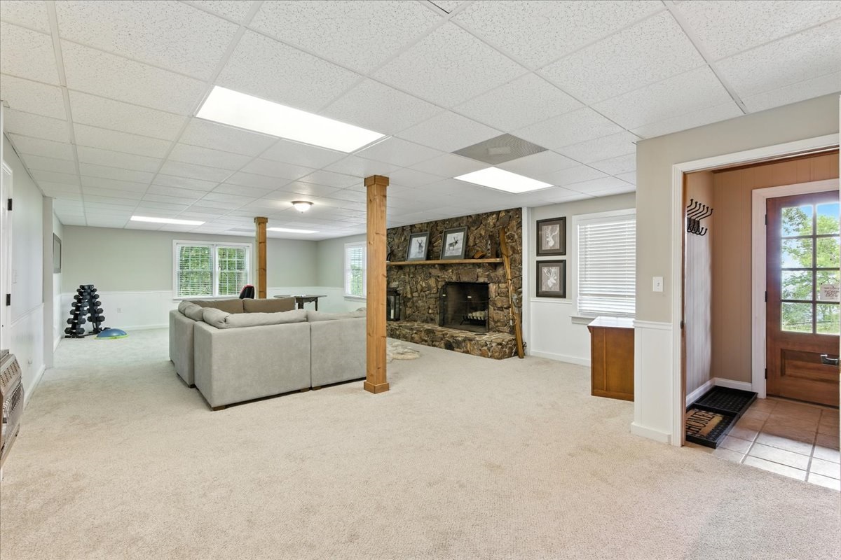 Versatile basement space ideal for family fun or quiet downtime.