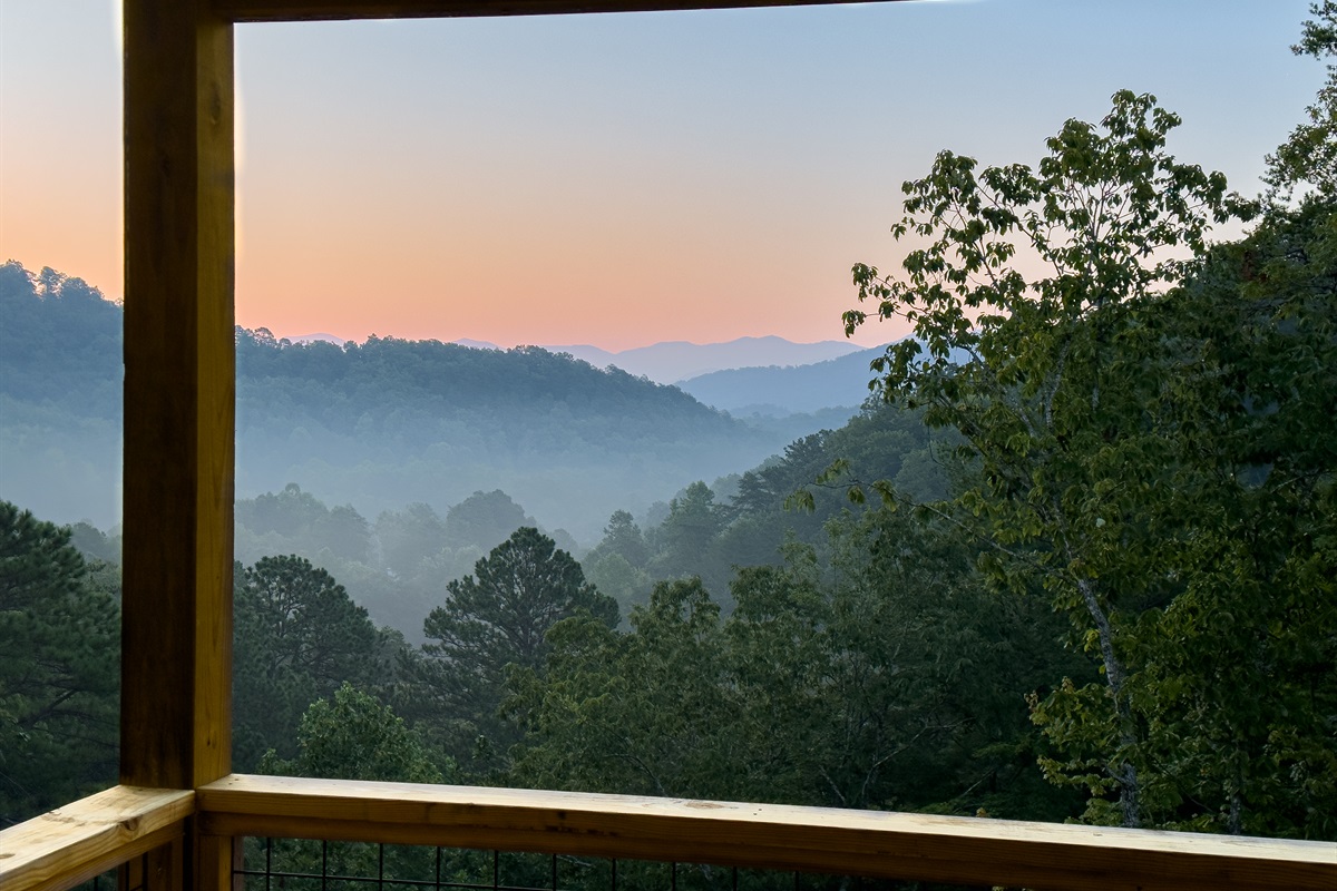 The third story king suite has a private deck with an amazing view. 