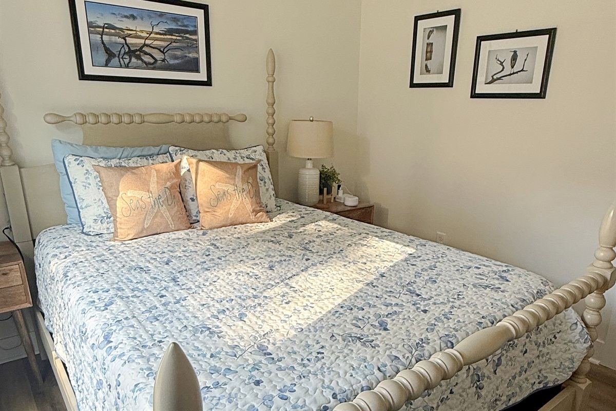 Natural lighting fills in the room from a large window.