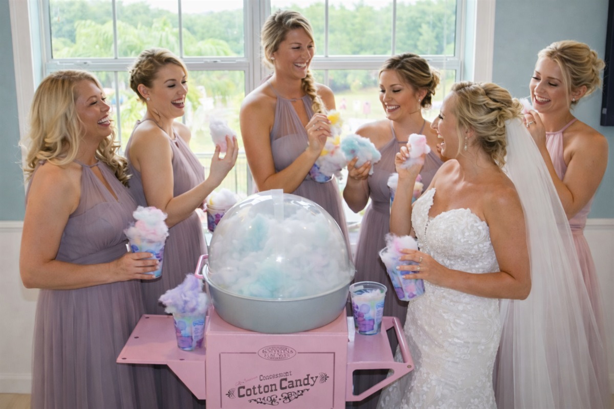 Bridesmaids sampling sugary magic