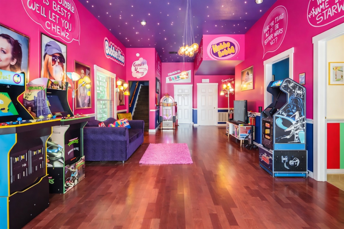 Neon arcade gamer heaven