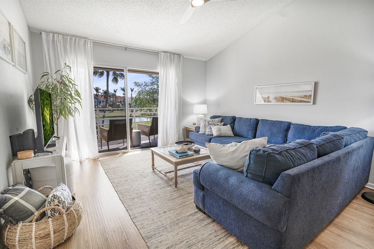 Spacious and sunlit, the living room is ideal for unwinding, streaming your favorite shows, or enjoying quality time together.