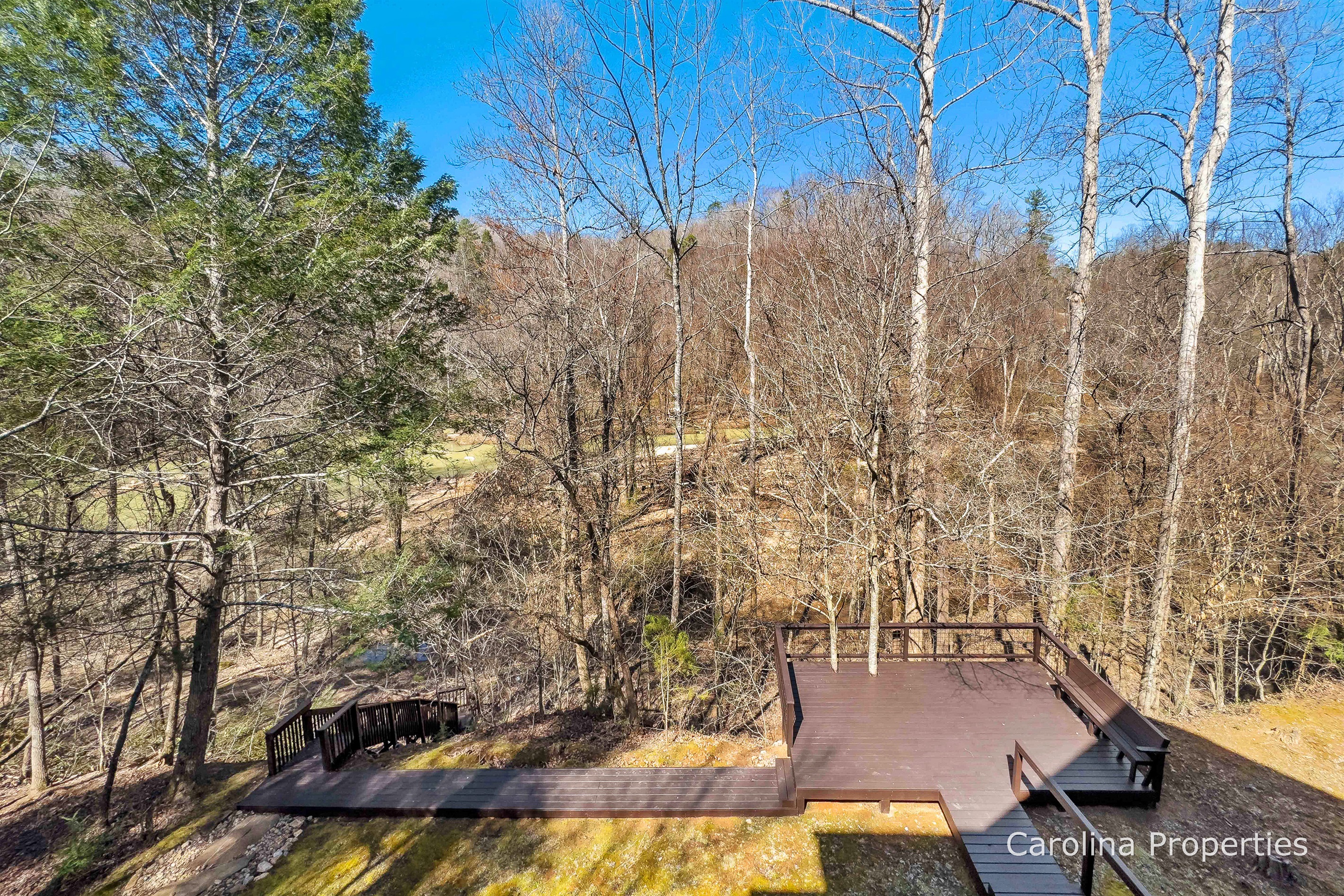 Back deck looking toward the river