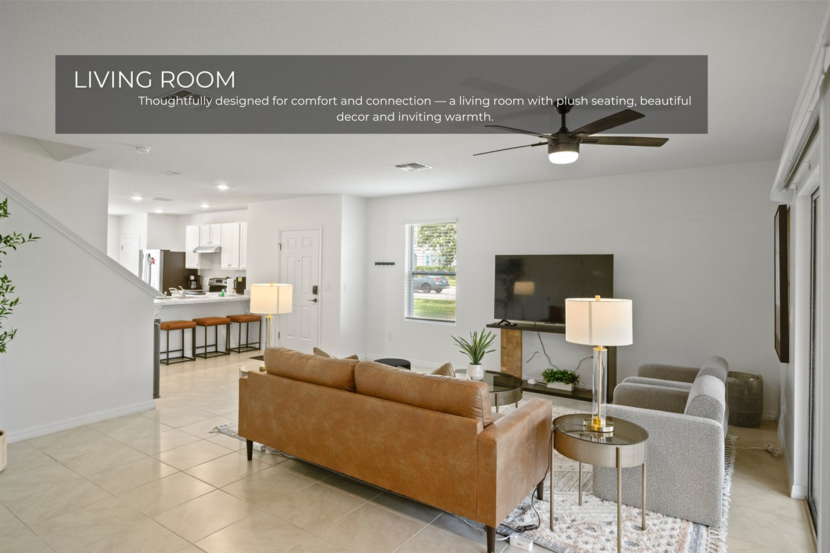 Stylish and welcoming living area.