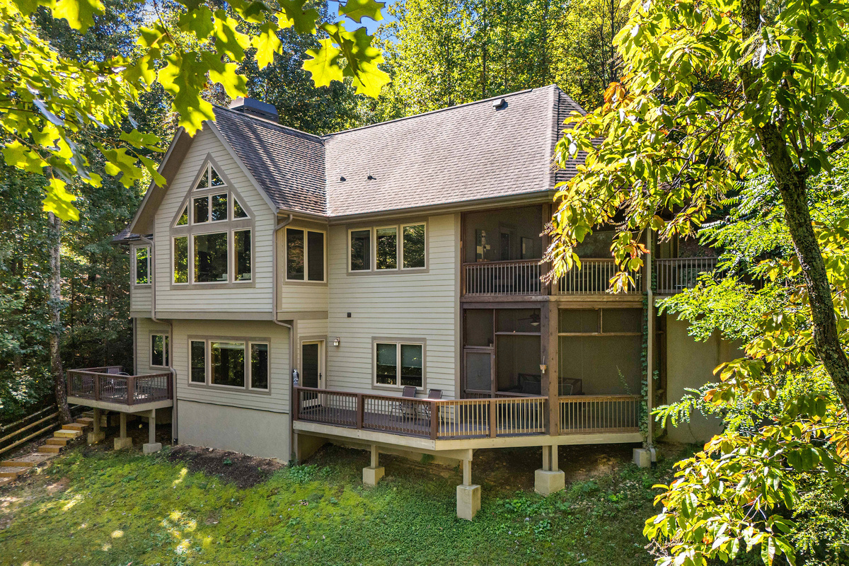 The back of the home