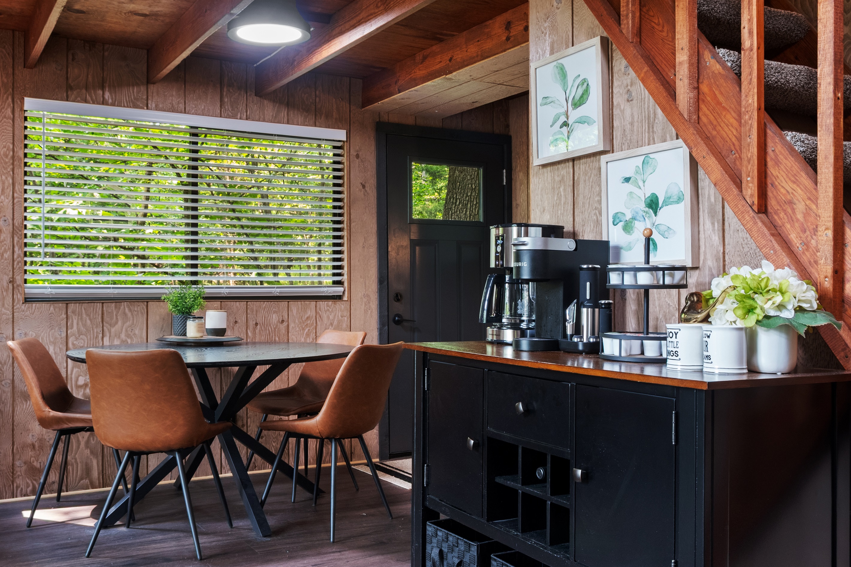 Coffee bar with Keurig and drip coffee