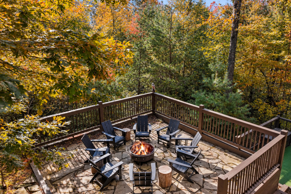 Firelight, laughter, and starlit skies... mountain evenings done right!
*Fire Pit (Available Year Round)