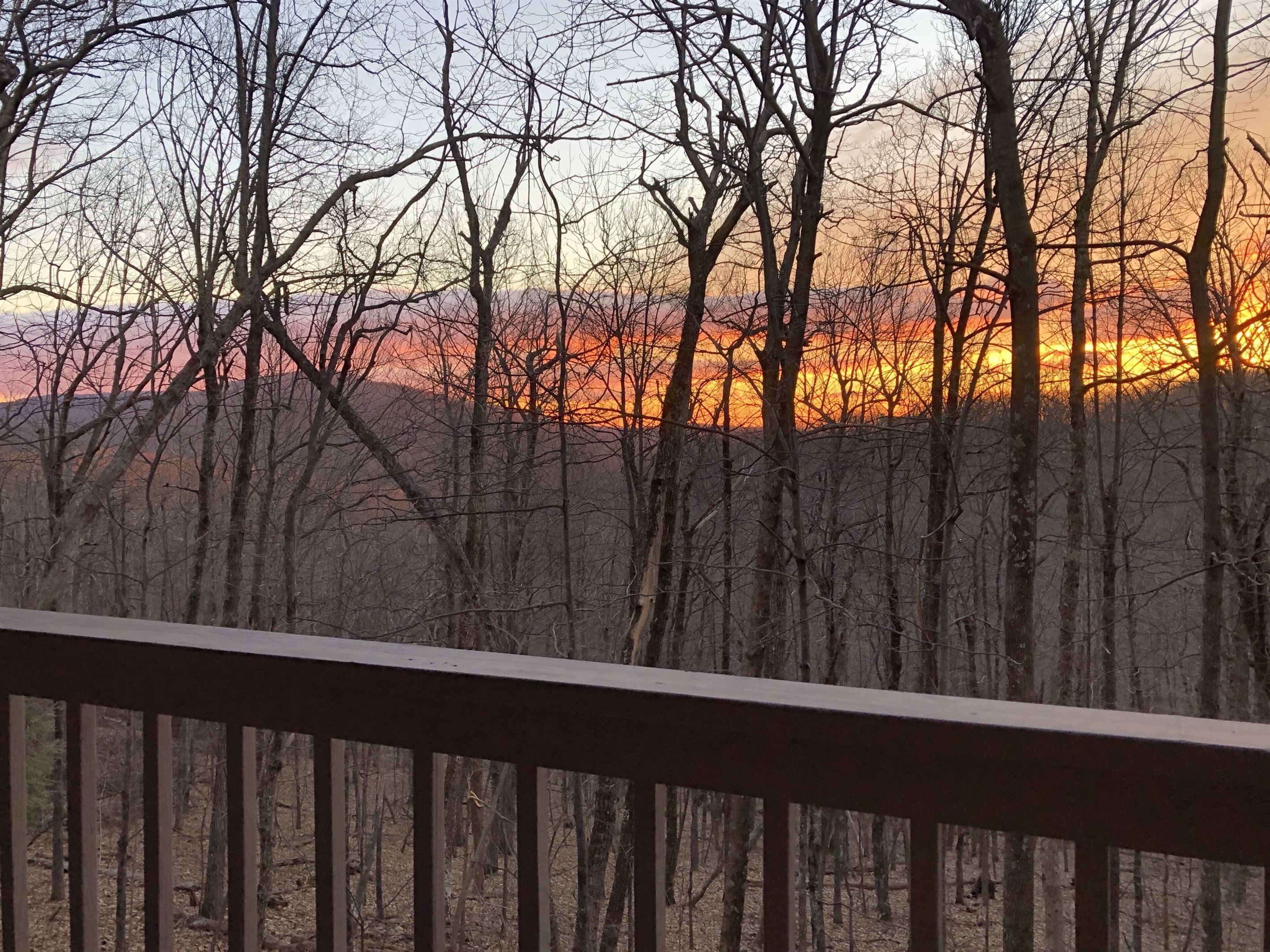 Sunset view from the lower level deck 