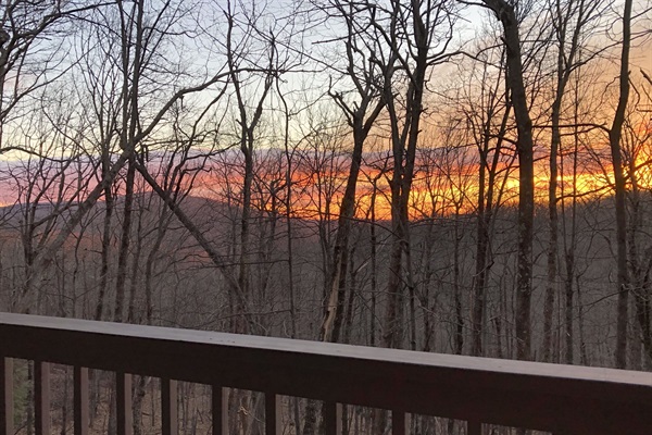 Sunset view from the lower level deck 