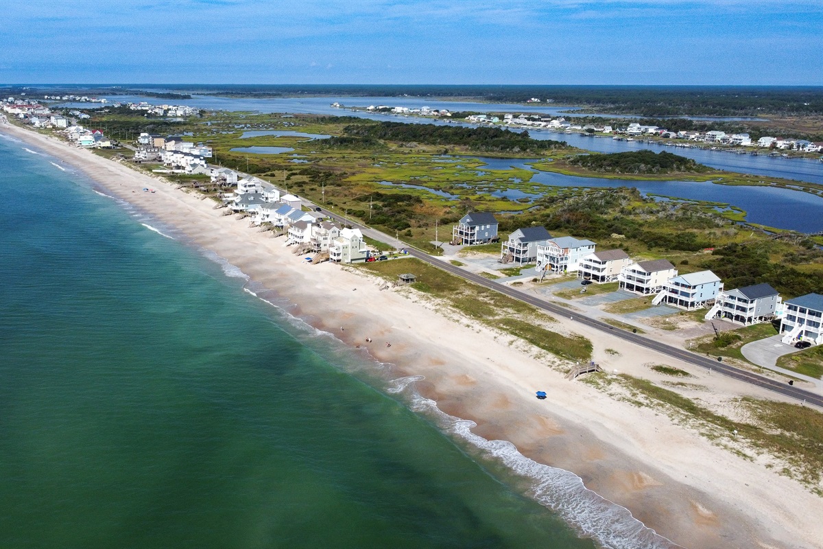 Stunning view of North Topsail Beach