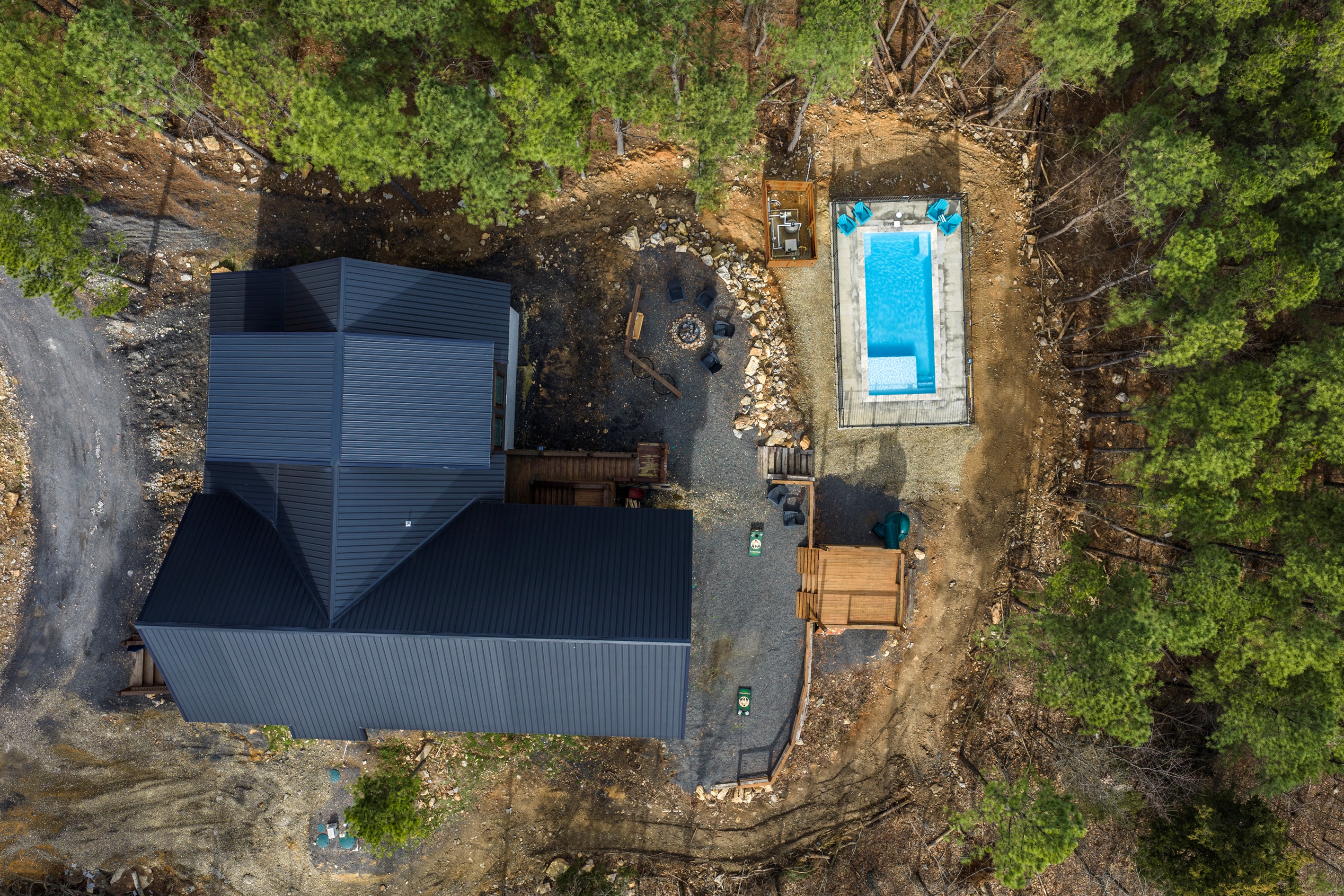 From above, you can see the privacy is real